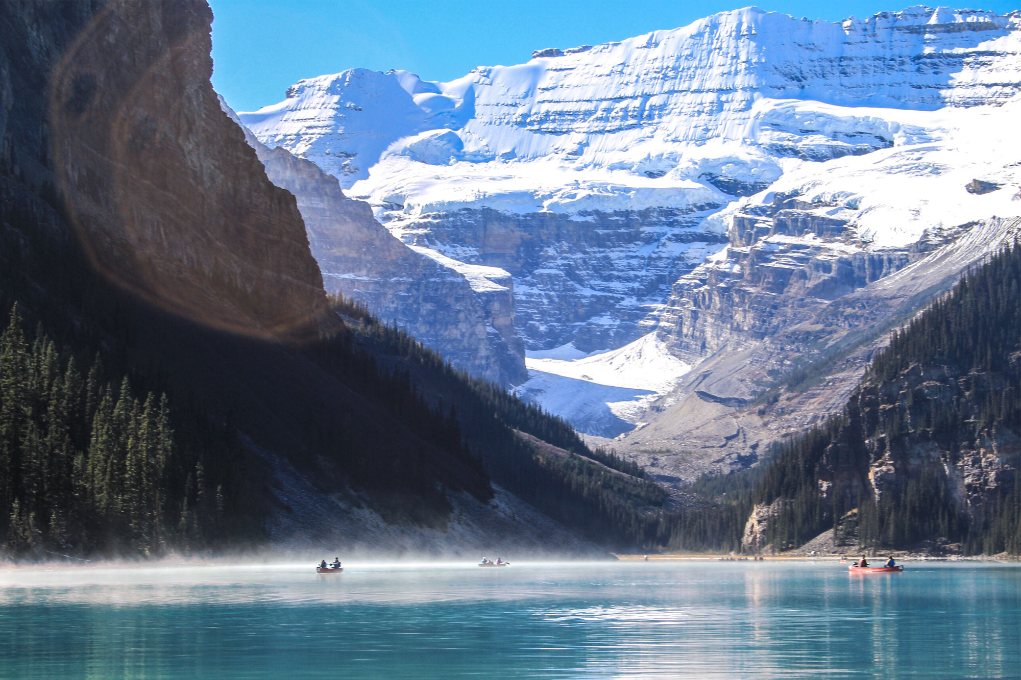 Lake-Louise in the morning is one of the top things to do in Banff