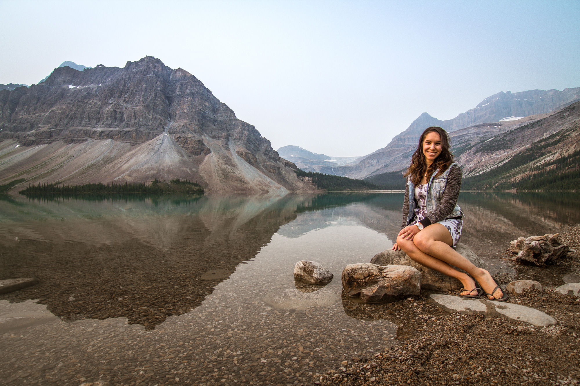 Amy at Bow Lake, Banff National Park